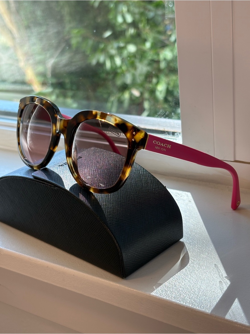 Coach Sunglasses (Spotty Tortoise/Fuchsia)